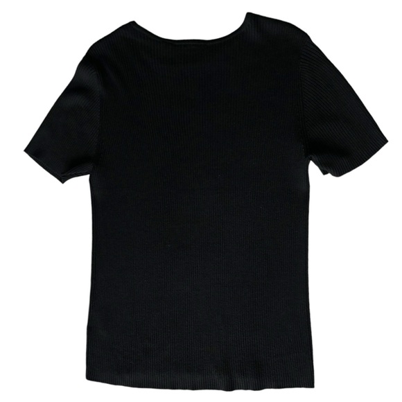 Nordstrom silk long sleeve button down ribbed cardigan twin set w/shell | Size M - Picture 7 of 15